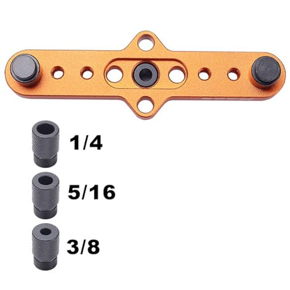 Kaas Self Centering Dowel Jig Kit - Premium Woodworking Tool with Line Scriber Center Finder - Drill Guide for Precise Straight Holes - Includes 1/4", 5/16", 3/8" Bit Guides for Hand Drills