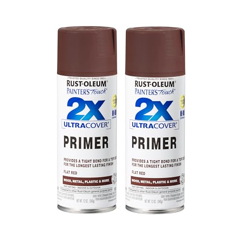 Rust-Oleum Painter's Touch 2X Ultra Cover Primer Spray, Flat Red