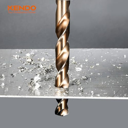 KENDO 1/4 Inch M35 Cobalt Drill Bits, 13PCS for Metal - style: 1/4" (13Pcs)