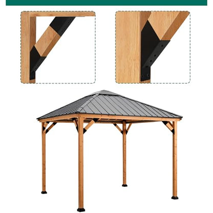 12 PCS 45-Degree Angle Pergola Bracket Angle Support Bracket Pergola Brace