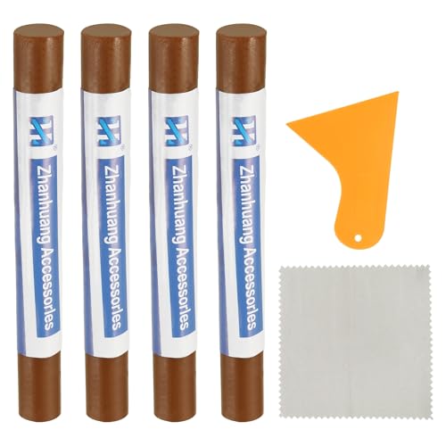 uxcell 4Pcs Wood Filler Sticks,Wood Repair Kit,Warm Amber - color: Warm Amber