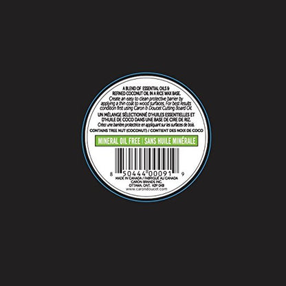 Caron & Doucet - Cutting Board & Butcher Block Conditioning Oil & Wood Finishing Wax Bundle | 100% Plant-Based & Vegan, Best for Wood & Bamboo Conditioning & Sealing | Does NOT Contain Mineral Oil!