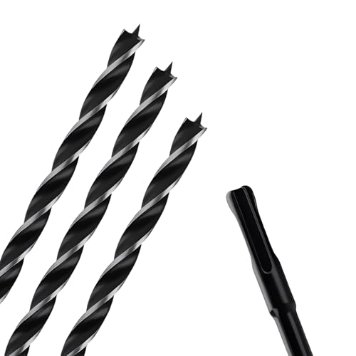 3PCS 5/16" x 12" Auger Drill Bit with SDS Plus Shank for Wood - size: 5/16"x12"(3pc)