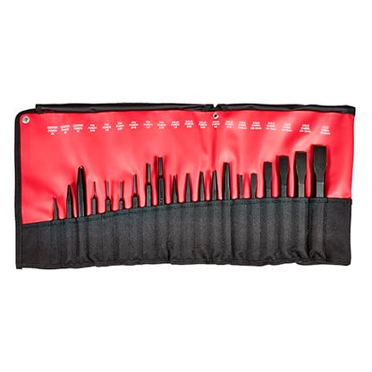 Mayhew Tools 61020 Pro Punch and Chisel Set, 20-Piece , Black - color: Black Oxide Finish, size: 20-Piece