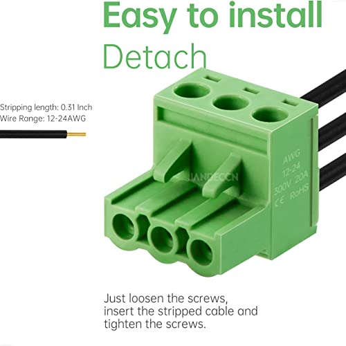 20 Sets 3 Pin 5.08mm PCB Screw Terminal Block Phoenix Connectors - size: 3P