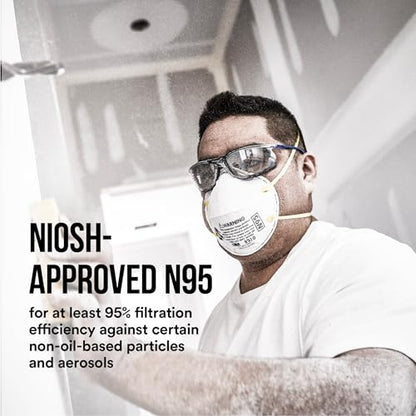 3M N95 Particulate Respirator 8210, Disposable Respirator, 2-Pack