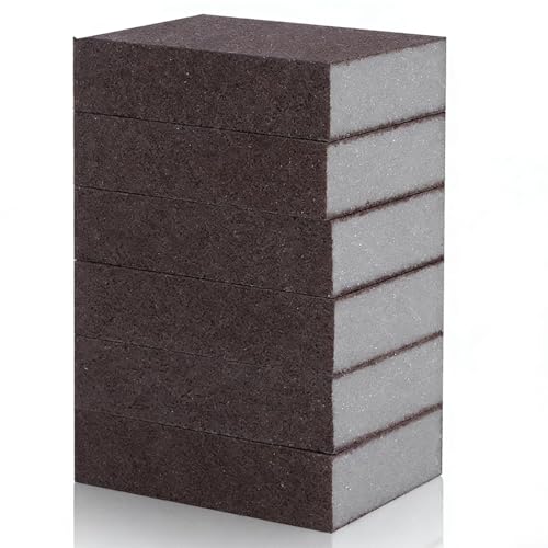 6PCS Nano Emery Sponge Brush Eraser Scrub, Alumina Carborundum Particle Sponge, Kitchen Magic Cleaning Sponge Pot Scrubber Scouring Pad for Removing Rust Cleaning Kitchen Supplies