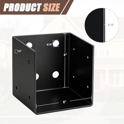 6x6 Joist Hanger Pergola Wall Mount Bracket 4 Pack