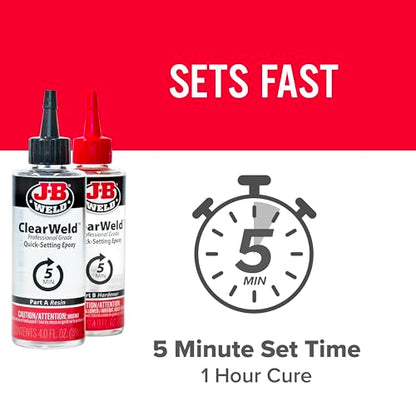 J-B Weld Pro Size ClearWeld 5 Minute Set Epoxy