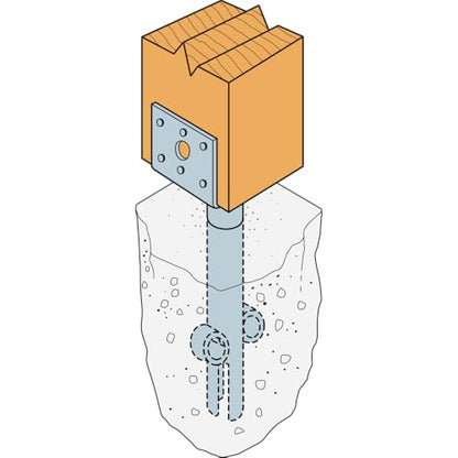 Simpson Strong-Tie EPB44 EPB Elevated Post Base for 4x4 (Pack of 10) - size: 10 Pack
