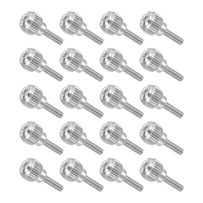 MECCANIXITY 20 Pcs M3x10mm PC Computer Case Thumbscrews, Carbon Steel Nickel Plated Knurled Thumb Screws Bolts Fasteners for Computer Cover, Motherboard, Fan, Power Supply, Silver - color: Silver, size: M3x10mm