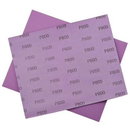 Sandpaper 800 Grit, Wet Dry Sanding Sheets 9 x 11 Inch, Advanced White Fused Alumina Abrasive Sander Paper for Wood Furniture Finishing, Metal Sanding, Automotive Polishing,12-Sheets - style: 800 Grit