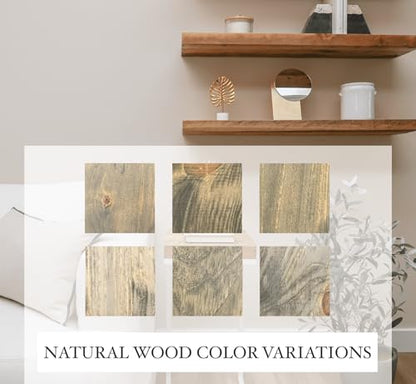 Fireplace Mantel, Rustic, Shelf, Floating Mantle, Real Wood, Beam, URBANDI (Grey, 36Lx6Hx8D) - color: Grey, size: 36Lx6Hx8D