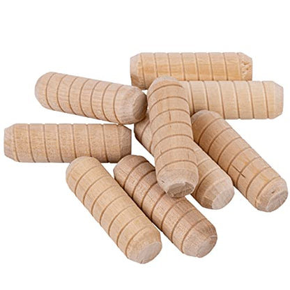 Spiral Grooved Hardwood Dowel Pins | 5/8" X 2" | Pack of 50 Approx. | Wooden Furniture Dowel Pins for Strong Connection | Furniture Making, Refurbishing or Crafts | UA-020-W - size: 5/8" X 2"