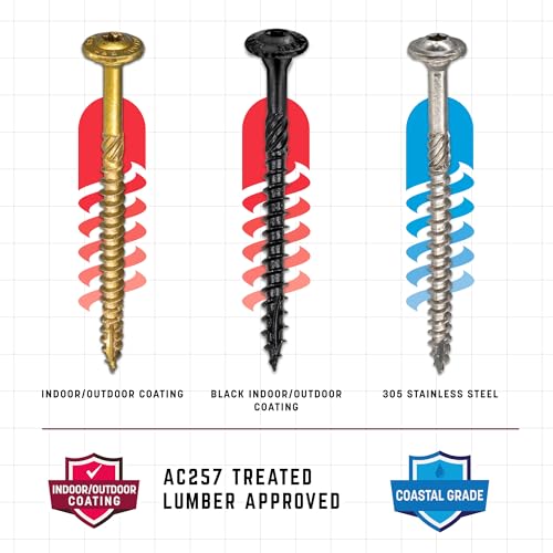 GRK Fasteners RSS™ 5/16 x 5-1/8" Rugged Structural Screws, Black, 25 PCS - size: 5/16" x 5-1/8"
