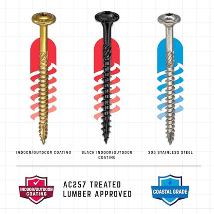 GRK Fasteners RSS™ 5/16 x 5-1/8" Rugged Structural Screws, Black, 25 PCS - size: 5/16" x 5-1/8"