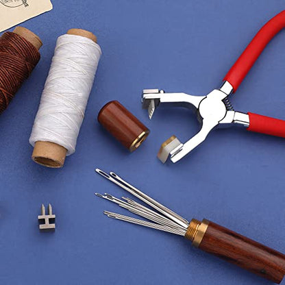 BUTUZE Leather Hole Punch,4mm Silent Rhombus Punch, Stitch Chisel -Red - color: Red