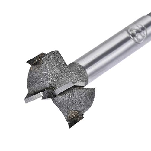 uxcell Forstner Wood Boring Drill Bits 20mm 21mm 22mm Dia. Hole Saw Carbide Alloy Steel Tip Round Shank Cutting for Hinge Plywood Wood Tool 3in1 Set - size: 20mm, 21mm, 22mm