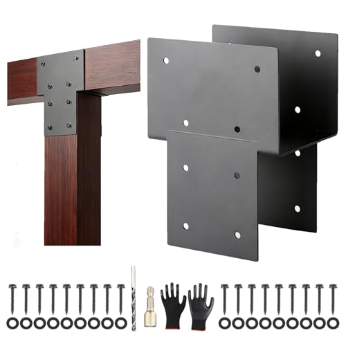 4 PCS 4"X4" Post Brackets Heavy Duty (Actual 3.5"X3.5"),Pergola Brackets