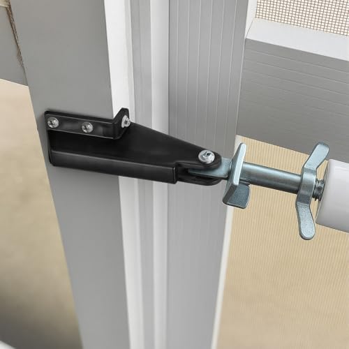 Nuanchu 2 Pack Screen Door Closer Bracket Storm Jamb Plastic Mount, Black - color: Black