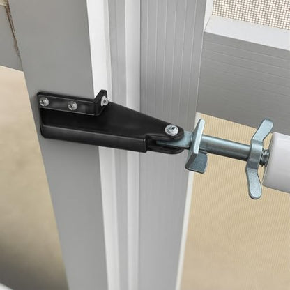 Nuanchu 2 Pack Screen Door Closer Bracket Storm Jamb Plastic Mount, Black - color: Black