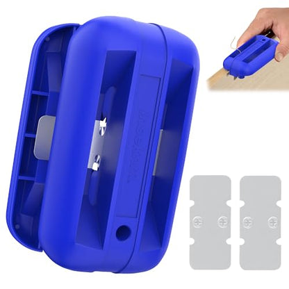 Edge Banding Trimmer,Tungsten Carbide Blades,Manual Woodworking Tool,Blue - color: Blue
