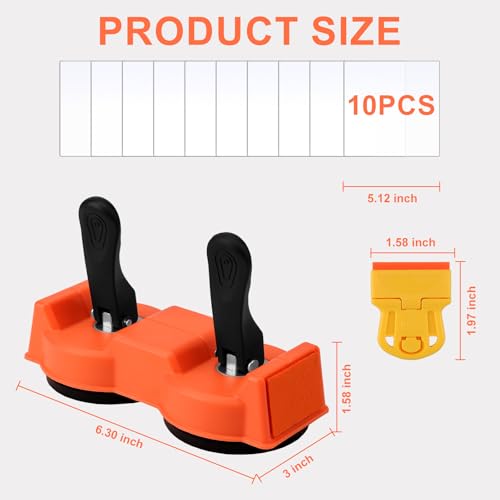Floor Gap Fixer Tool for Laminate Vinyl LVP Flooring, Dual Suction Cup