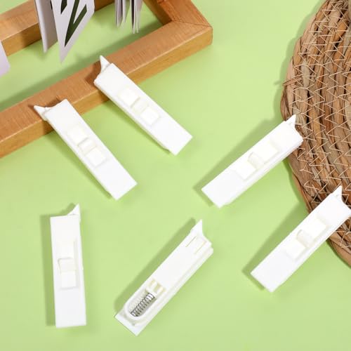 6 PCS Window Latch Replacement, White Window Tilt Latch Vinyl Spring Sliding Windows Latch Lock Snap in Windows Locks for Home Window Accessories Parts