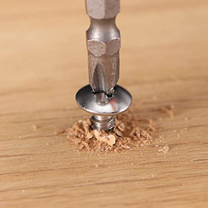 #8 x 2 Wood Screw 100Pcs Truss Head Phillips 18-8 (304) Stainless Steel Fast Self Tapping Screws by SG TZH - size: #8 x 2"