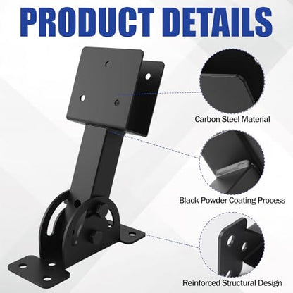 4 Pcs 2“x 4”Heavy Duty Roof Riser Brackets Kit - color: Black -2×4, size: Set 4