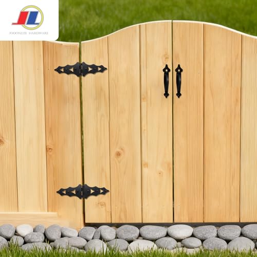 Gate Hardware Kit, Strap Hinges & Gate Latch, 2 Pack - style: Wood Gate S