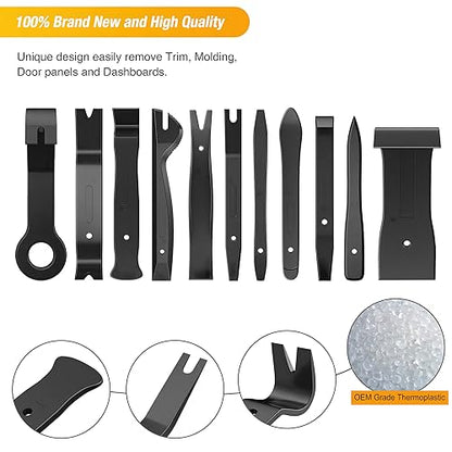GOOACC 40Pcs Trim Removal Tool Black - color: Black