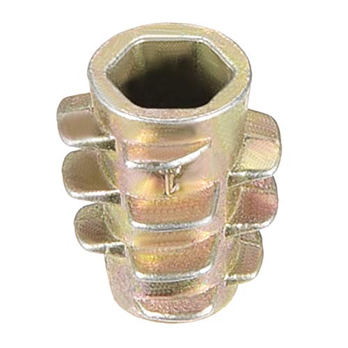 uxcell Furniture Threaded Insert Nuts Zinc Alloy Hex-Flush M4 Internal Threads 10mm Length 30pcs - size: M4x10mm