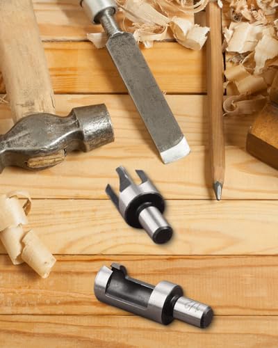 8-Piece Wood Plug Cutter Set, Straight & Tapered, 1/4-5/8 in - style: Round Shank