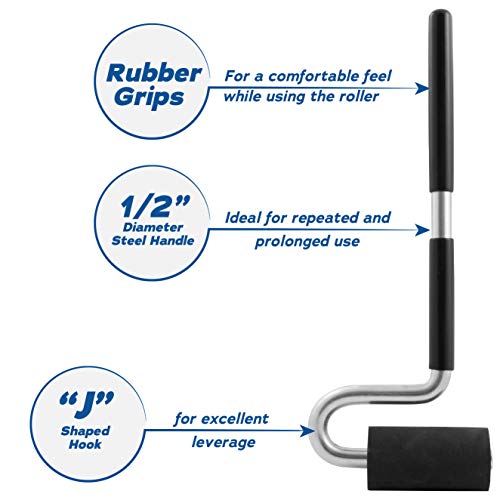 Long Handle J Roller with Thick Rubber Roller for Veneer & Laminate