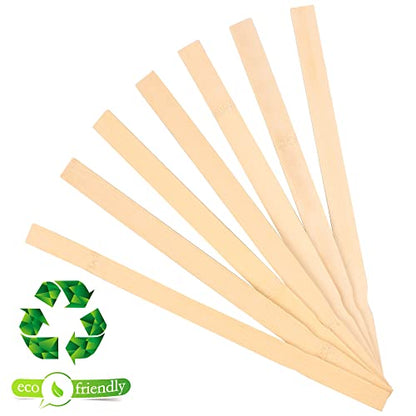 Paint Stir Sticks-Rewiss Bulk 100 PCS 14in Length Bamboo Craft Sticks Natural Color Paint Stir Sticks - size: 14 Inch(100pcs)