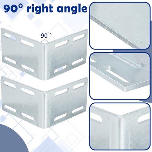 Gisafai 1 Pcs 8.5 x 8.5 x 5 Inches Heavy Duty Galvanized Inside Corner Galvanized Steel 90 Degree L Shape Pergola Hardware for DIY Dock Construction Projects Furniture Corner