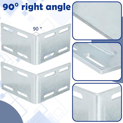 Gisafai 1 Pcs 8.5 x 8.5 x 5 Inches Heavy Duty Galvanized Inside Corner Galvanized Steel 90 Degree L Shape Pergola Hardware for DIY Dock Construction Projects Furniture Corner