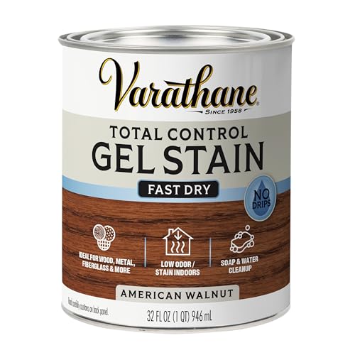 Varathane Total Control American Walnut Gel Stain - color: American Walnut, size: Quart (Pack of 1)