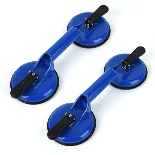 FCHO Glass Suction Cups Heavy Duty for Tile Glass Lifting 2 Pack Blue - color: Blue