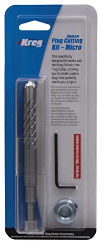 Kreg Plug Cutting Bit-Micro - Custom Wood Plug Cutter - Pocket Hole Making Tool - Precision Hardwood Bit - KPC1040