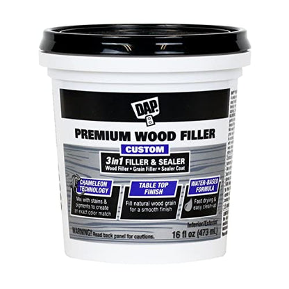 PC-Petrifier Wood Hardener 16oz & Premium Wood Filler White 16 FL OZ Home Improvement Rot Repair