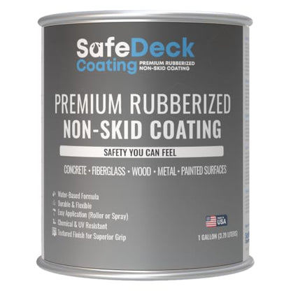 Rubberized Non-Skid Protective Coating - Light Texture Finish (Cannonball Blue, 1 Gallon) - color: Cannonball Blue, size: 128 Fl Oz (Pack of 1)