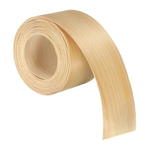 uxcell 2 Inch x 13ft Wood Veneer Edge Banding, Pre-Glued Flexible Pine Edging Strips, Iron on with Hot Melt Adhesive Wood Tape for Cabinet Repair and Furniture Restoration - size: 2 Inch x 13ft