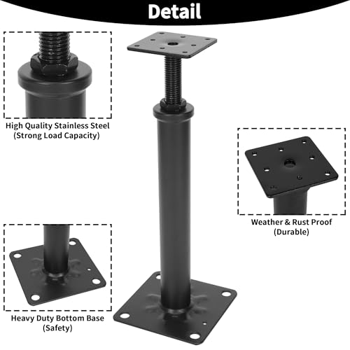 House Jacks for Leveling, Black, 4 PCS