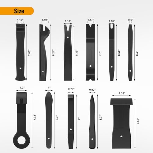 GOOACC 11PCS Auto Trim Removal Tool Kit Black - color: 11pcs Trim Removal Tool Black