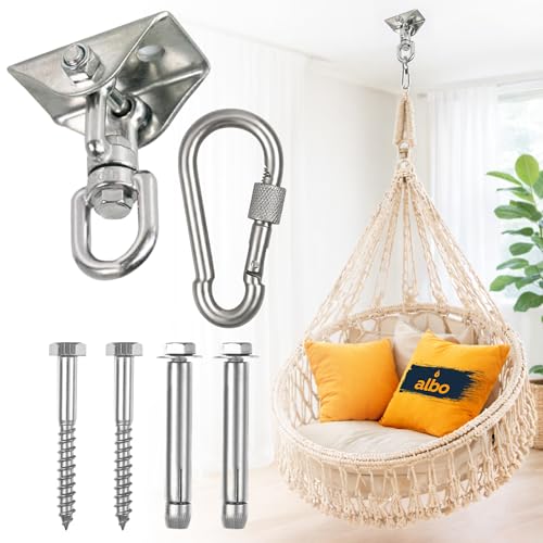 Albo Heavy Duty Ceiling Swing Hangers 2650LBS - color: Silver, size: 1 Piece
