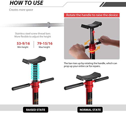 SPECSTAR Under Hoist Support Stand 3/4 Ton Jack Stand - style: Adjustable
