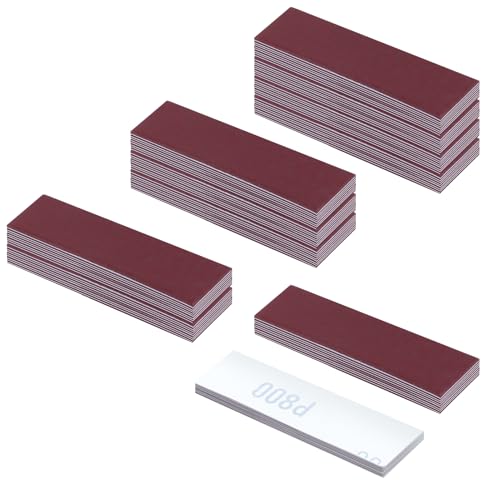 100Pcs 800 Grit Micro Detail Sander Paper Kit 3.5" x 1.2" Hook and Loop Sandpaper Strips Detail Sander Refills Finishing Sander Paper for Wood Crafts, Tight Spaces and DIY Polishing Projects - style: 800 Grit