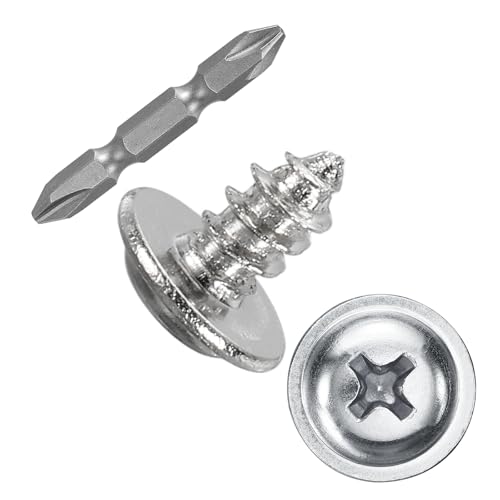 100pcs M2.6x5 Self Tapping Screws Carbon Steel Screws Silver - size: M2.6x5